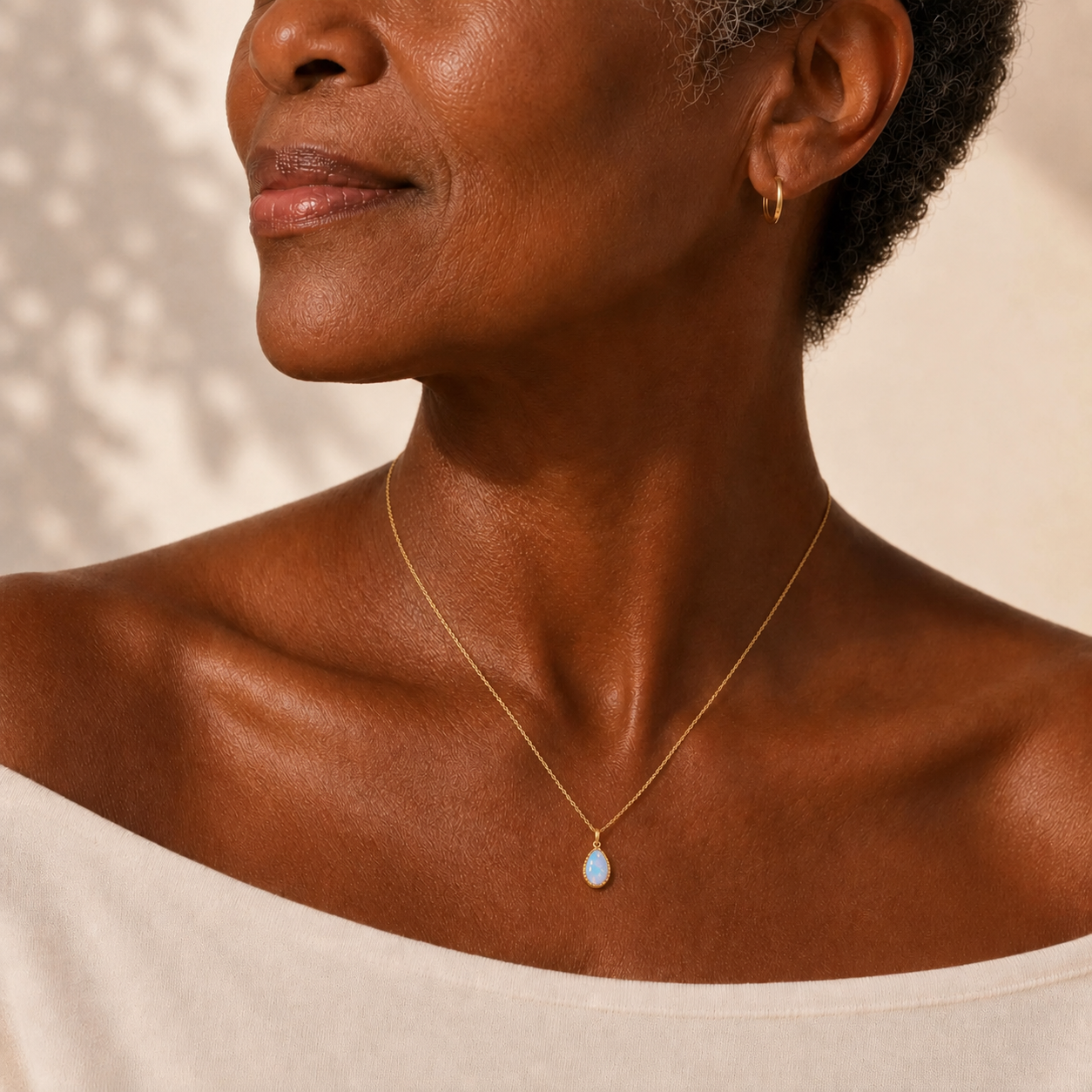 Will you be my something blue - Opal Necklace