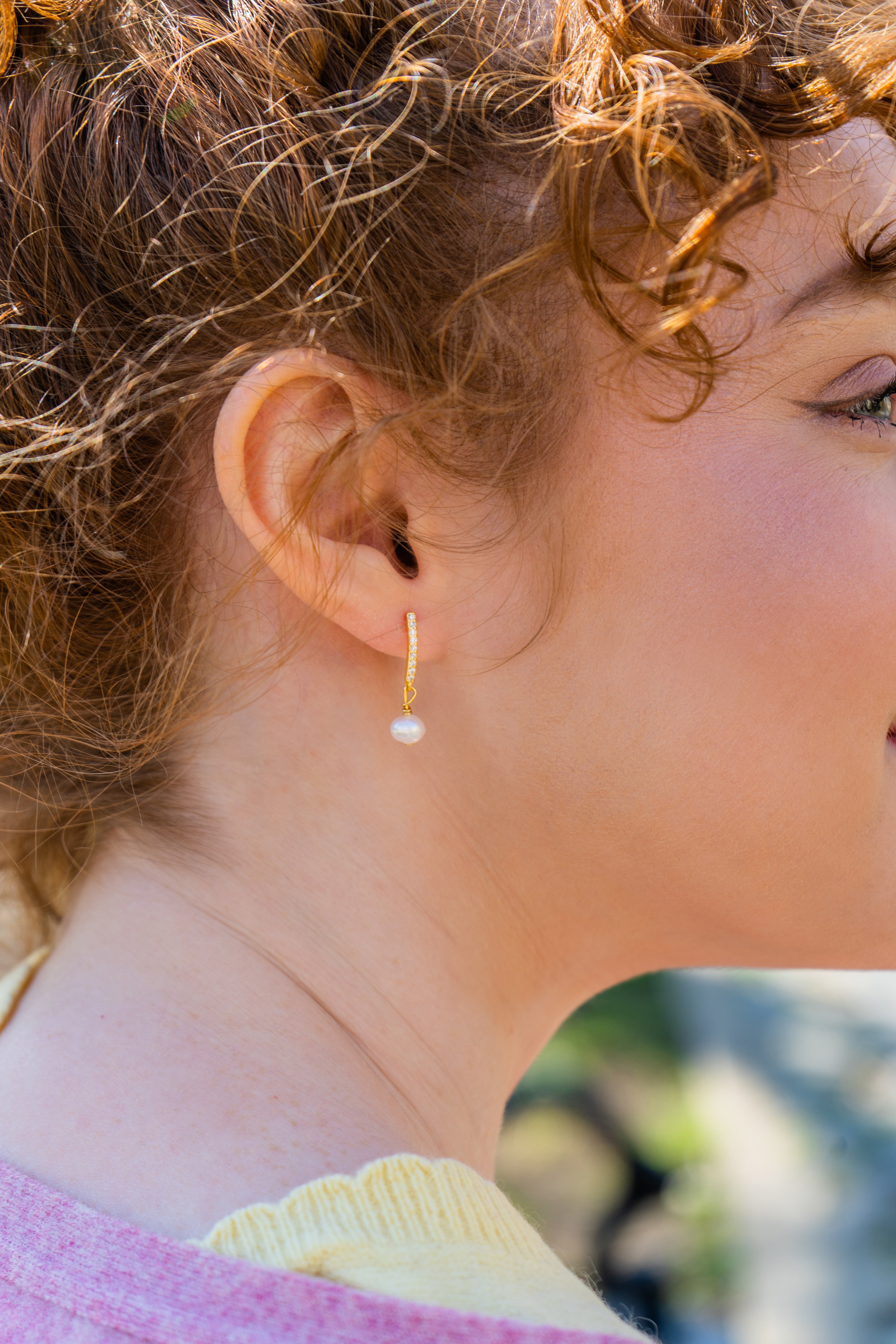 Dainty Studded Pearl Earrings