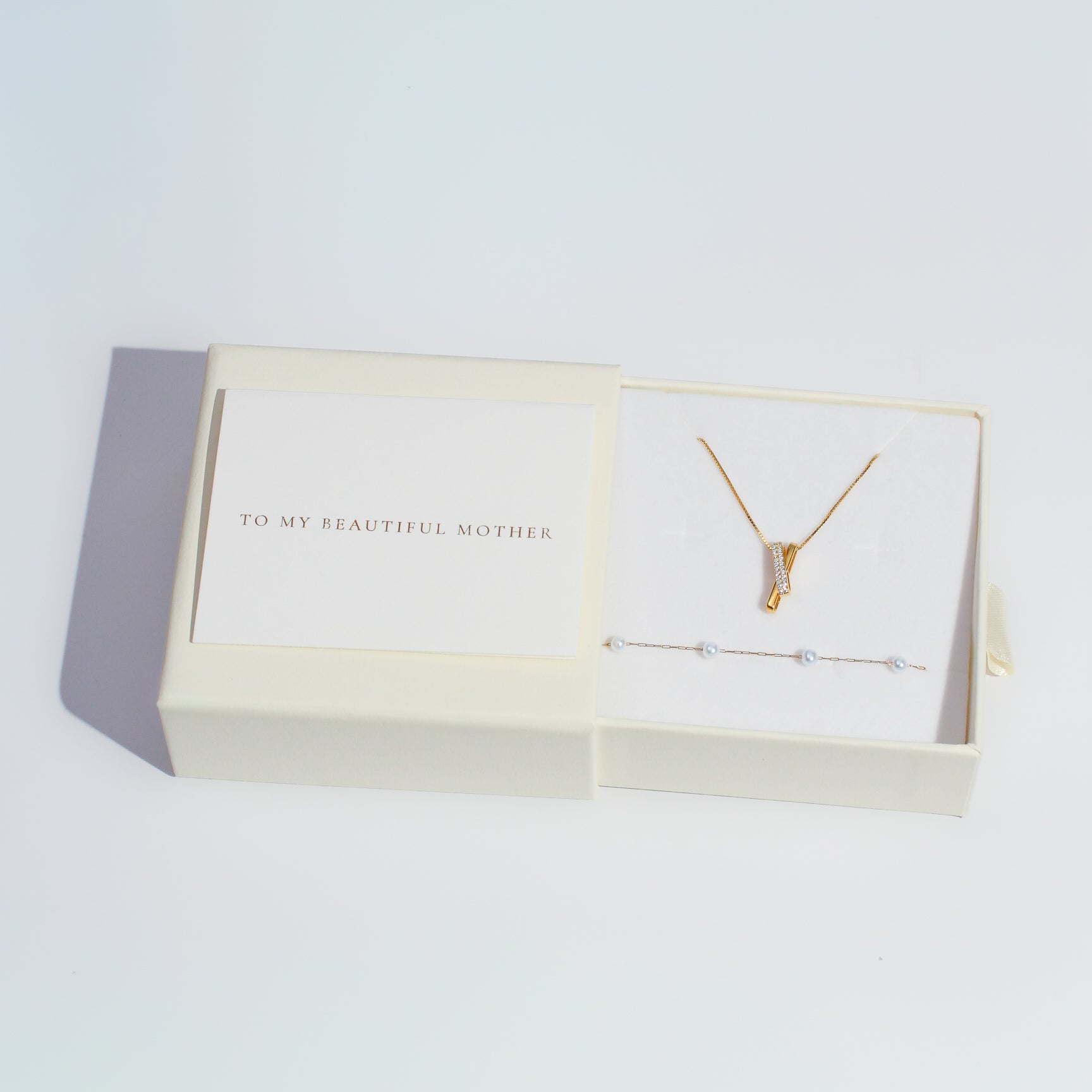 Pave Clips + Pearl Bracelet - Gift Set