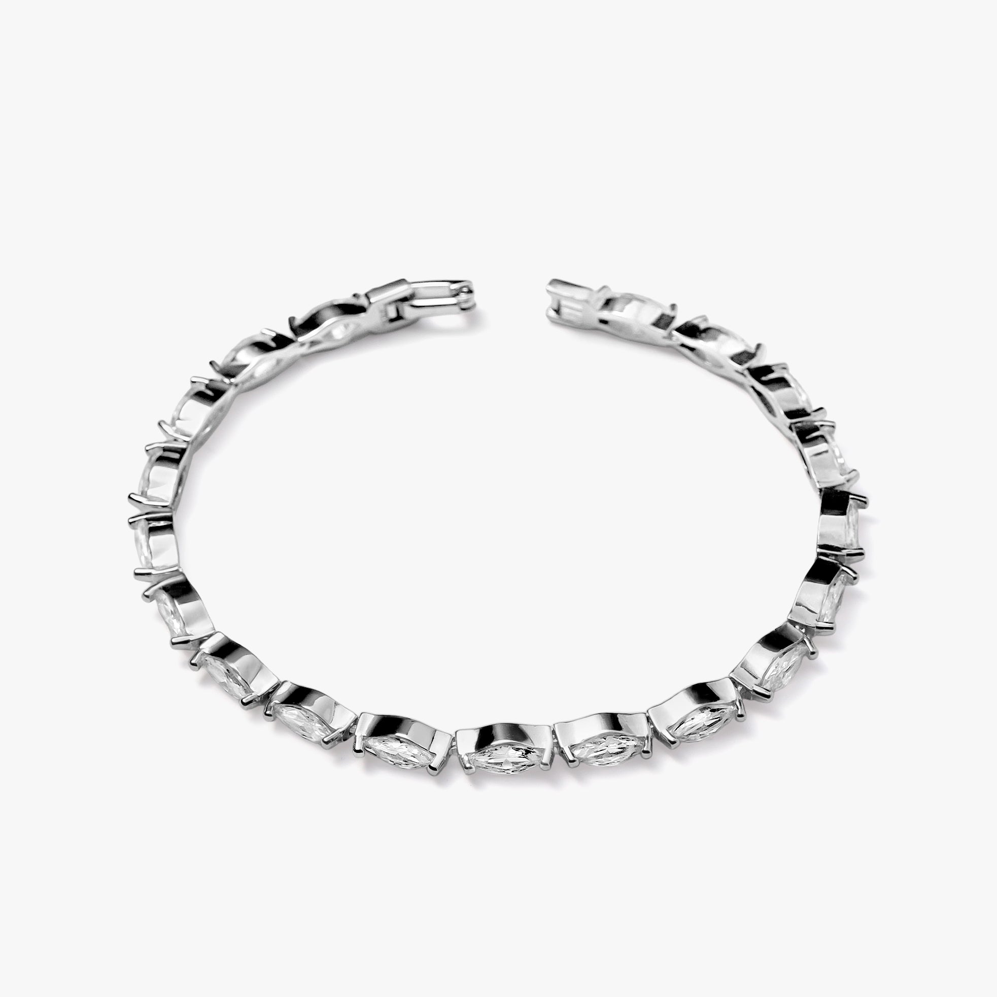Marquise-cut tennis bracelet