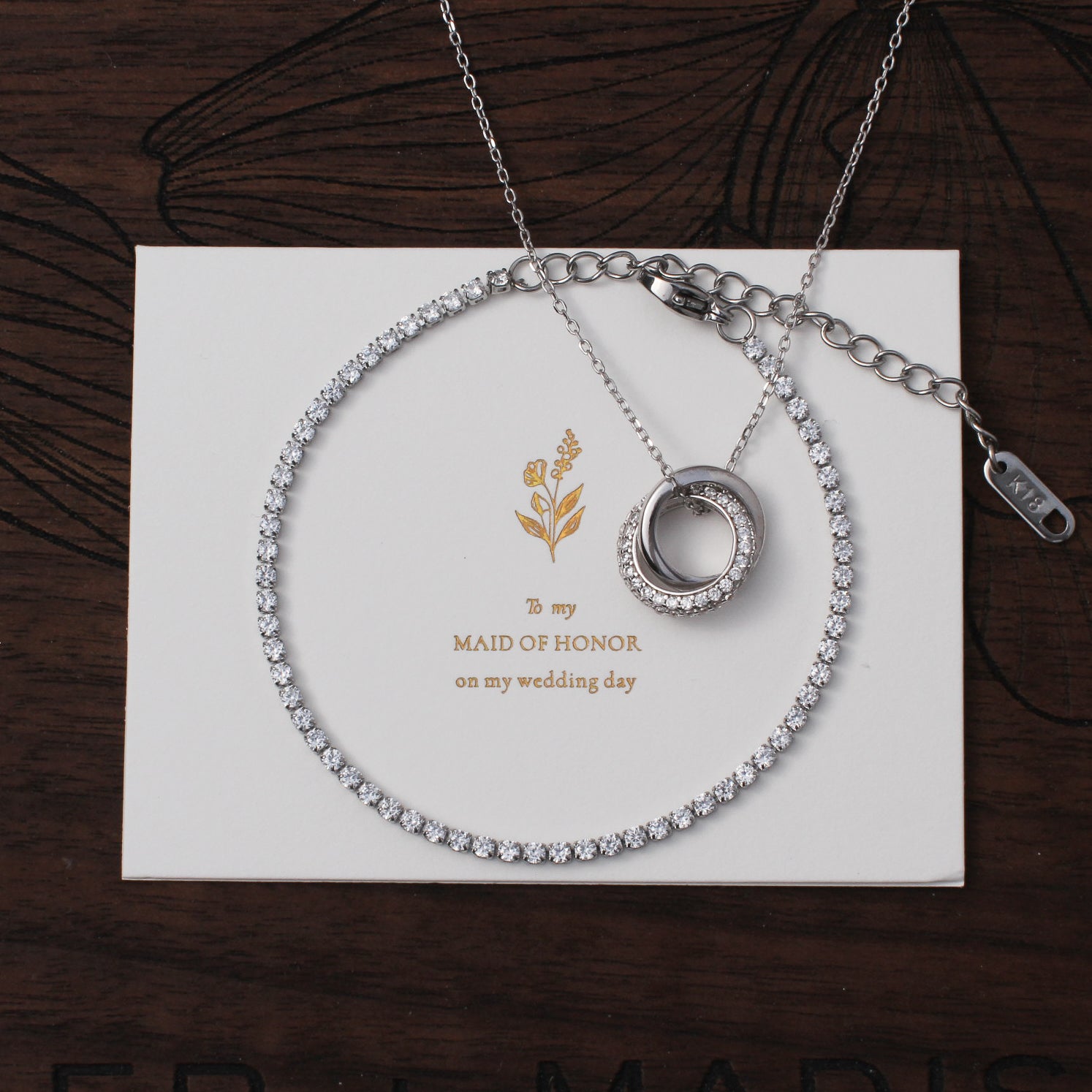 Linked Halos - Necklace & Bracelet Set