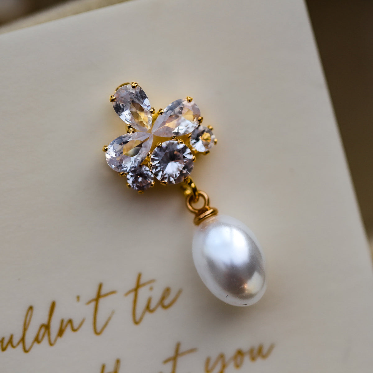 Crystal Pearl Drop Earrings