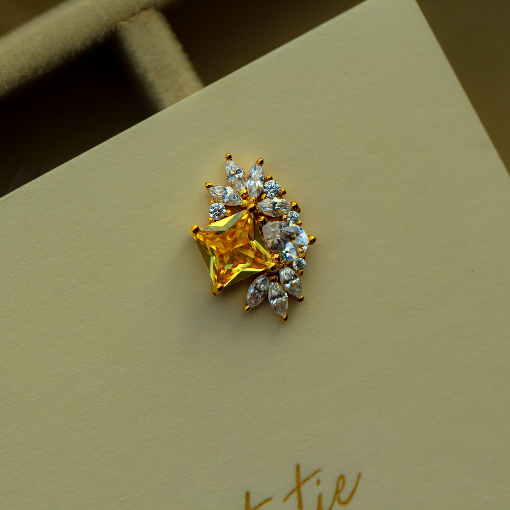 Champagne Crystal Stud Earrings