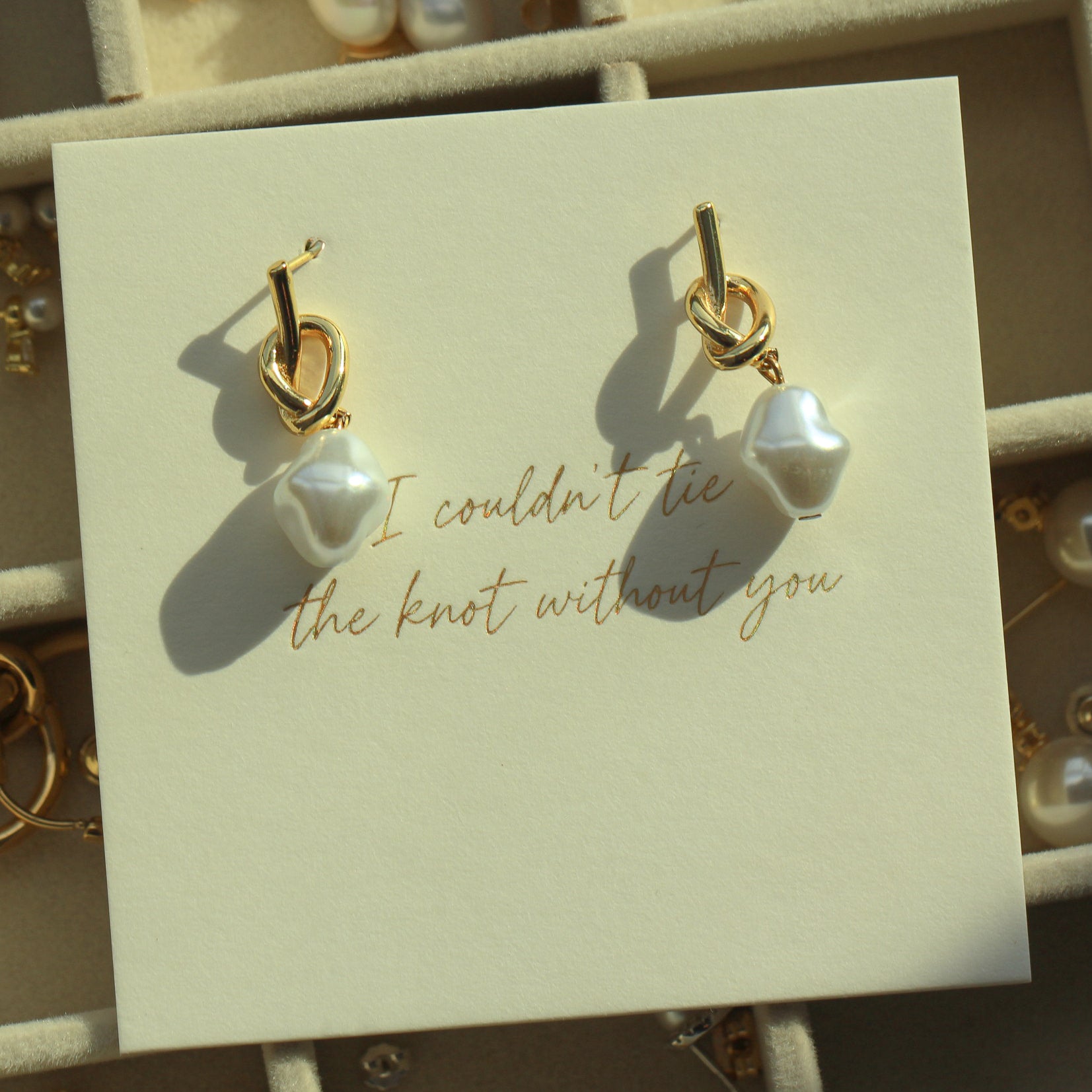 Knotted Pearl Earrings