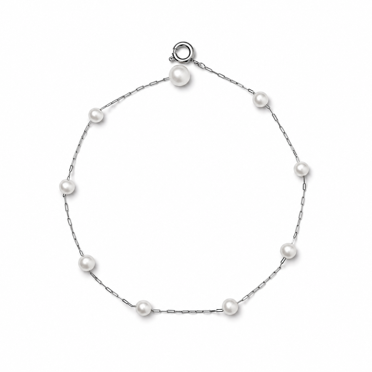 Dainty Clip Pearl Bracelet
