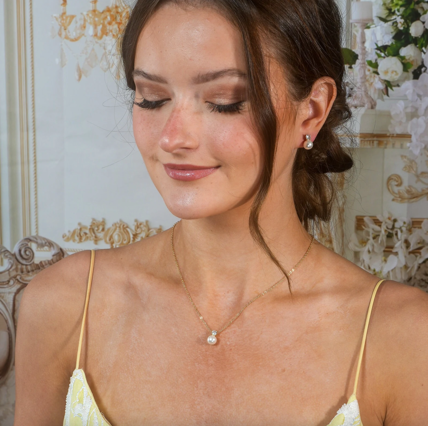 Diamond Pearl Necklace