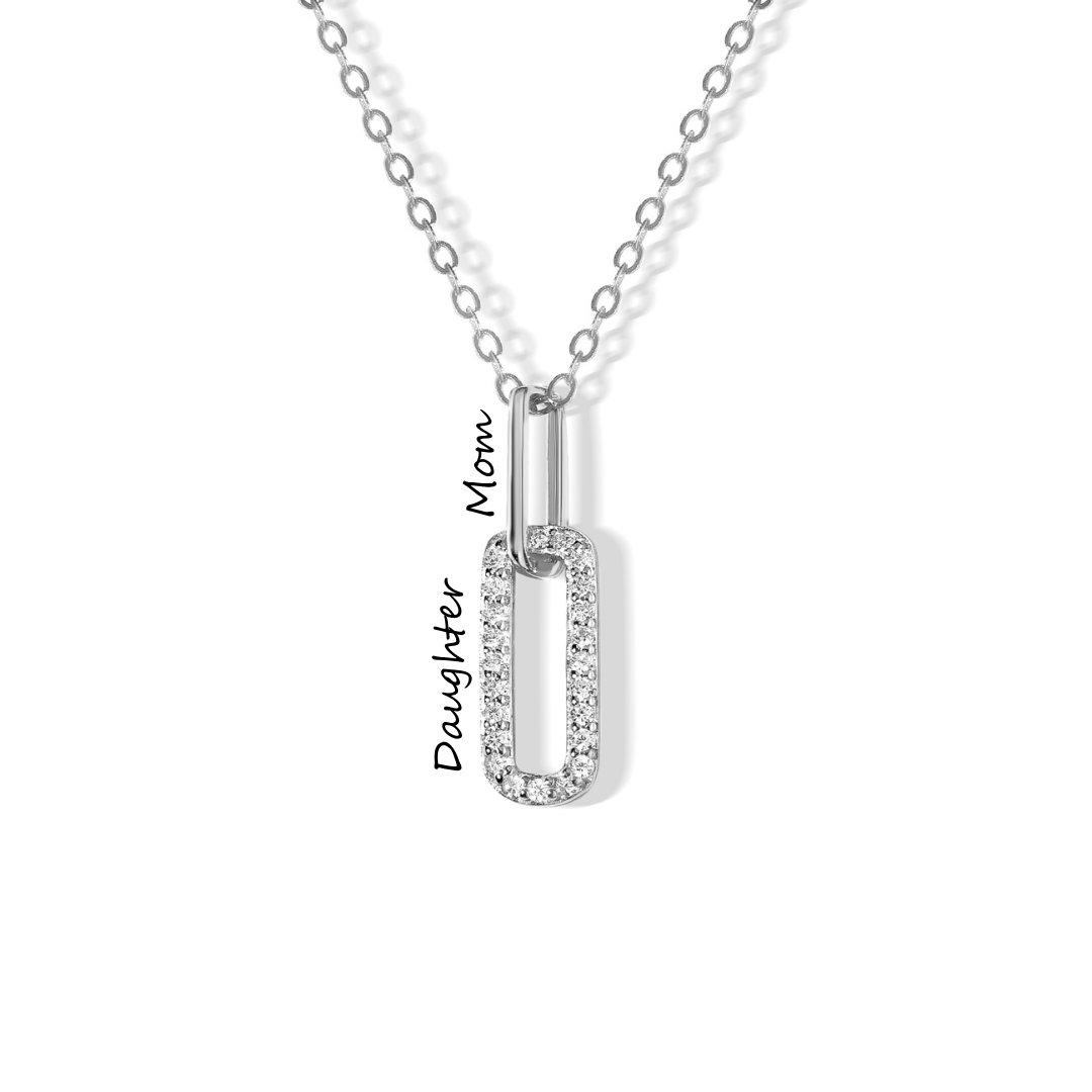 Dainty Pave Clip - Necklace