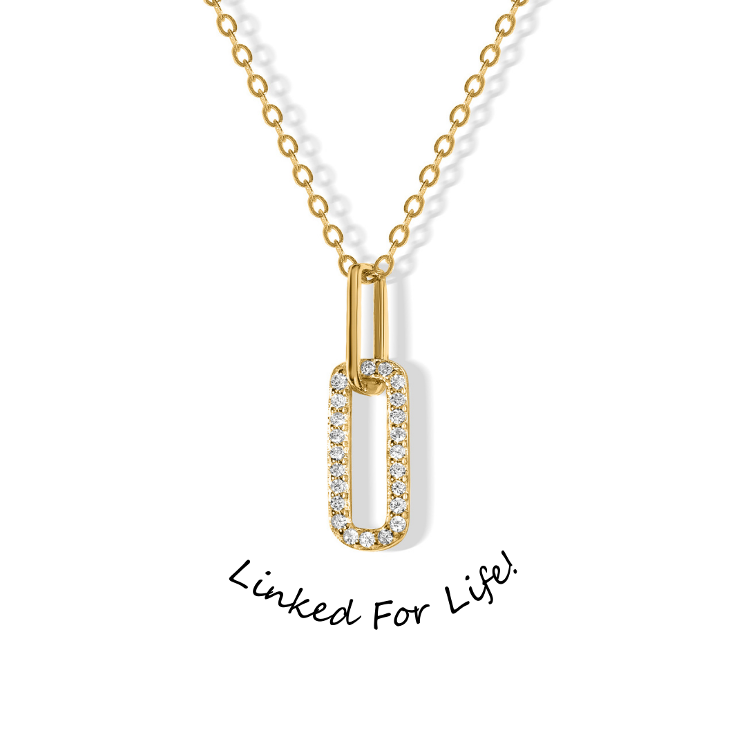 Dainty Pave Clip - Necklace