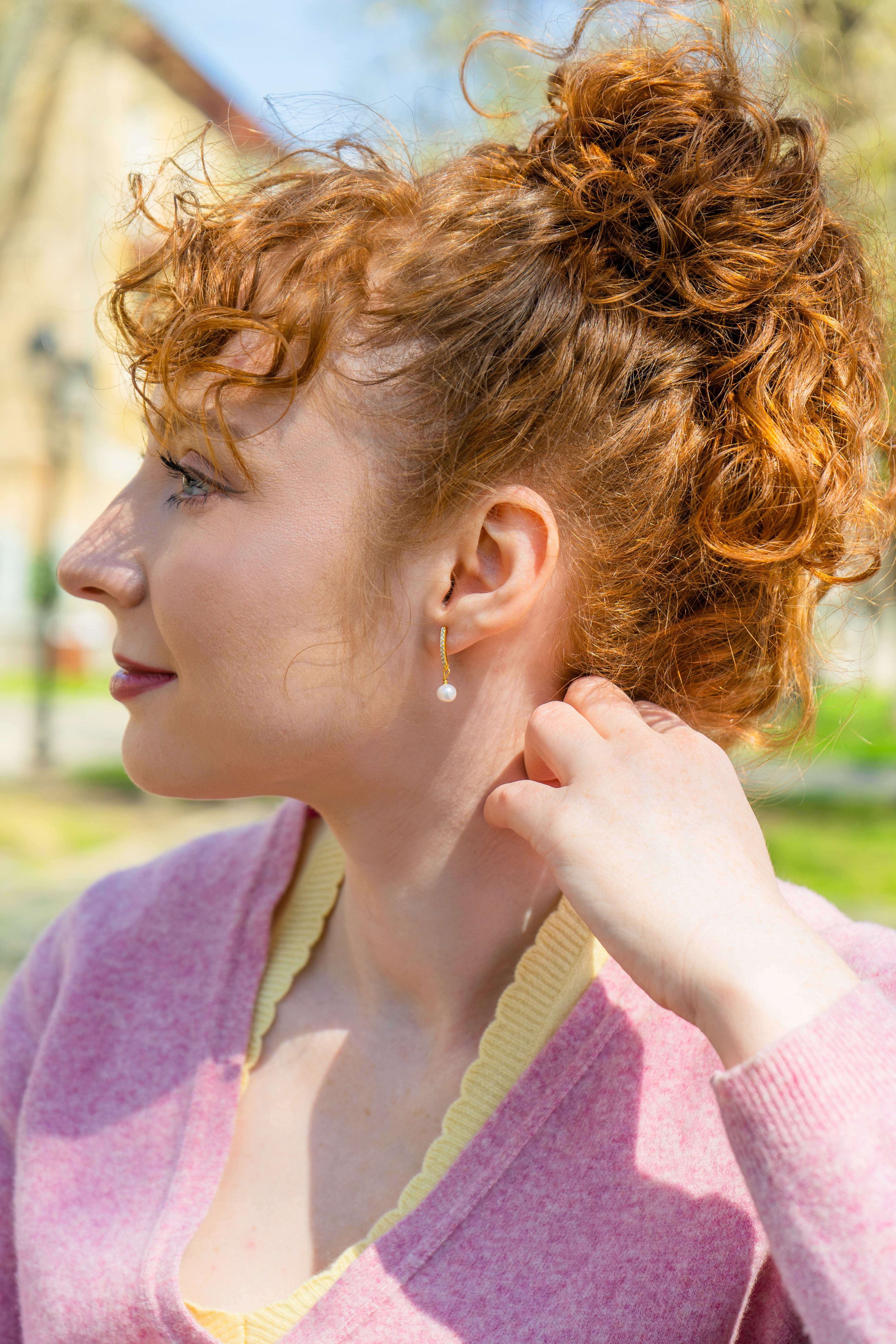 Dainty Studded Pearl Earrings