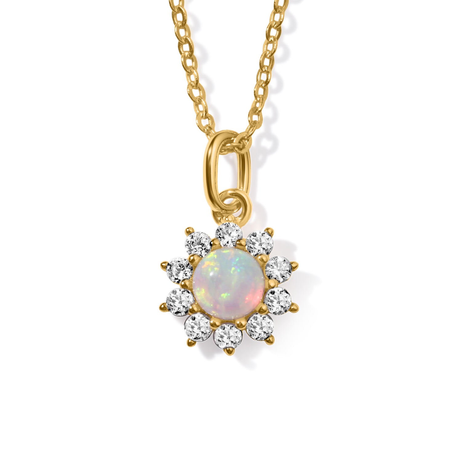 Flower Girl - Dainty Opal Necklace