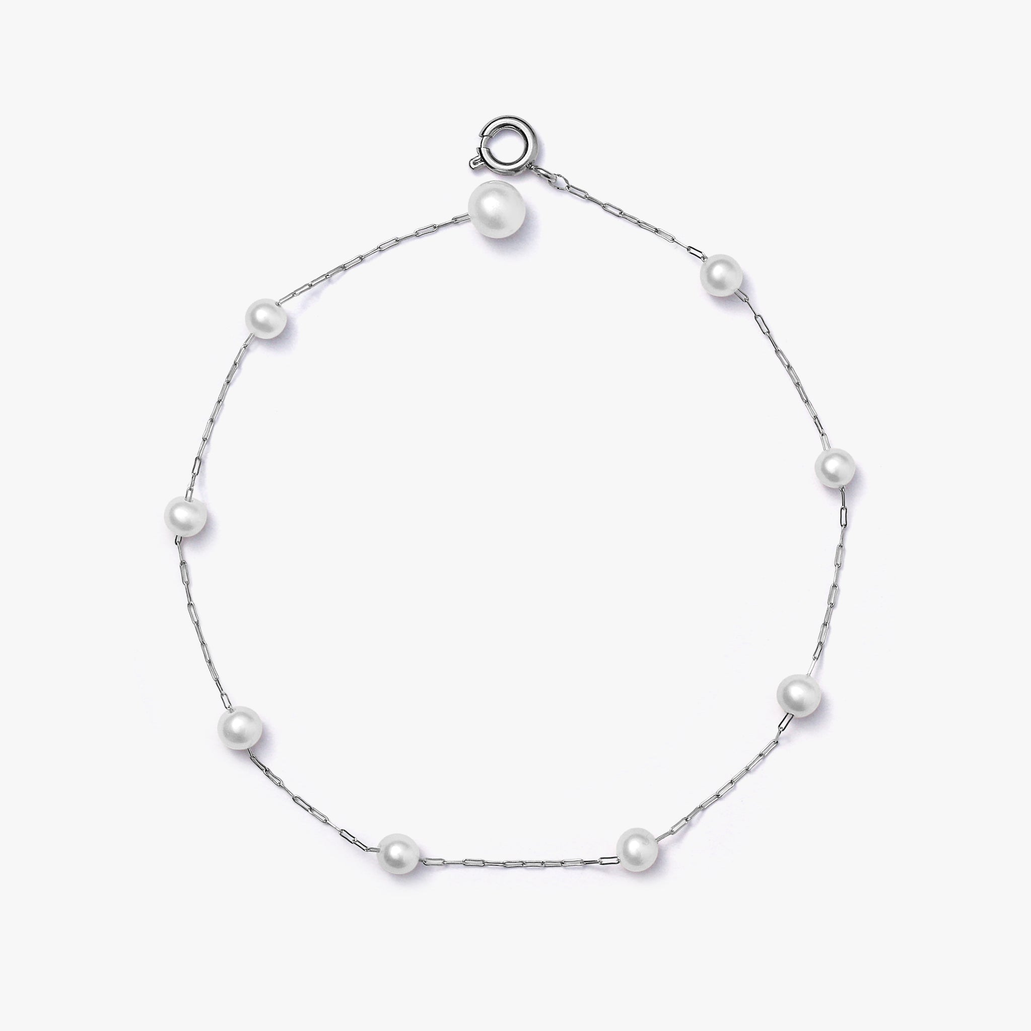 Dainty Clip Pearl Bracelet