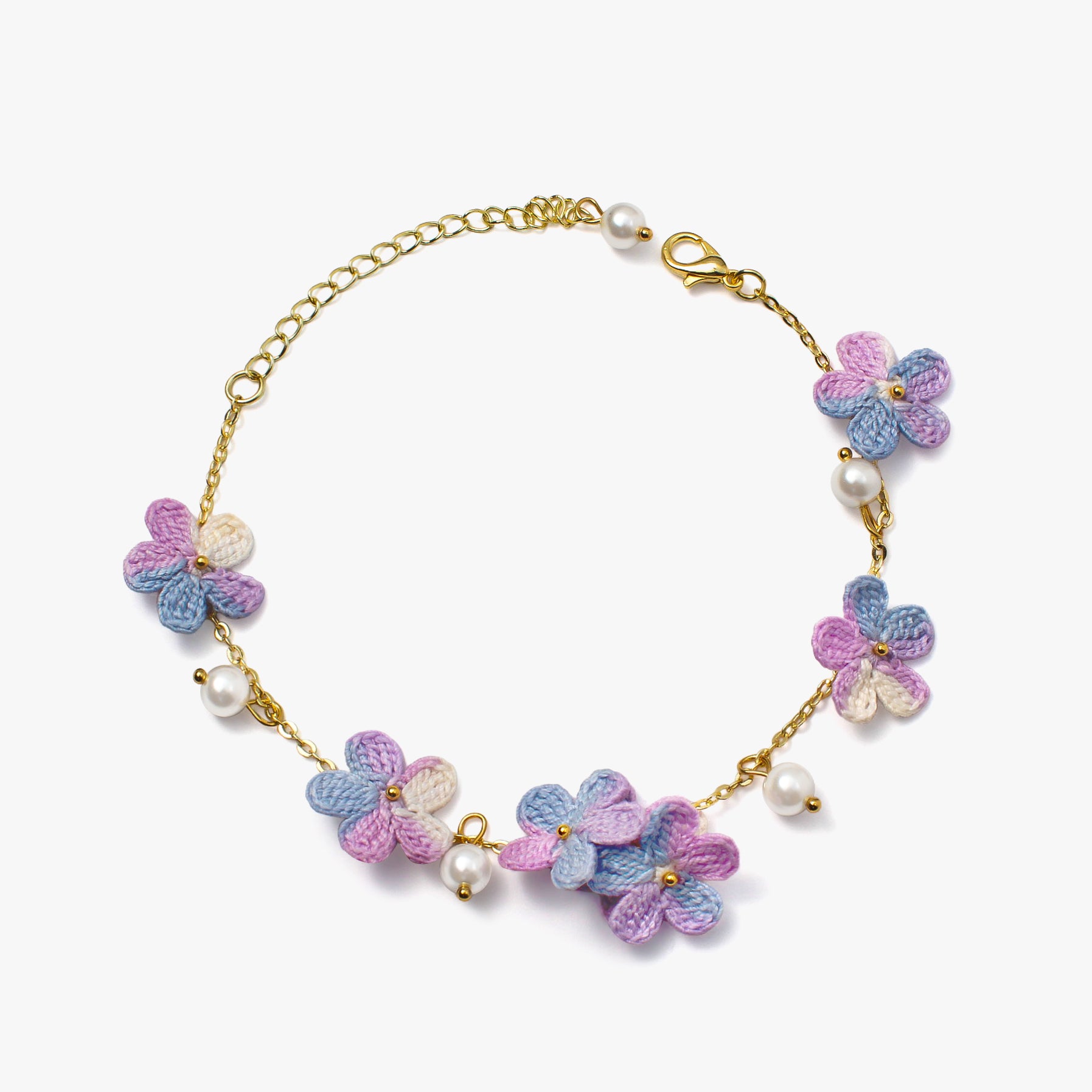 Purple Blossom Pearl Bracelet