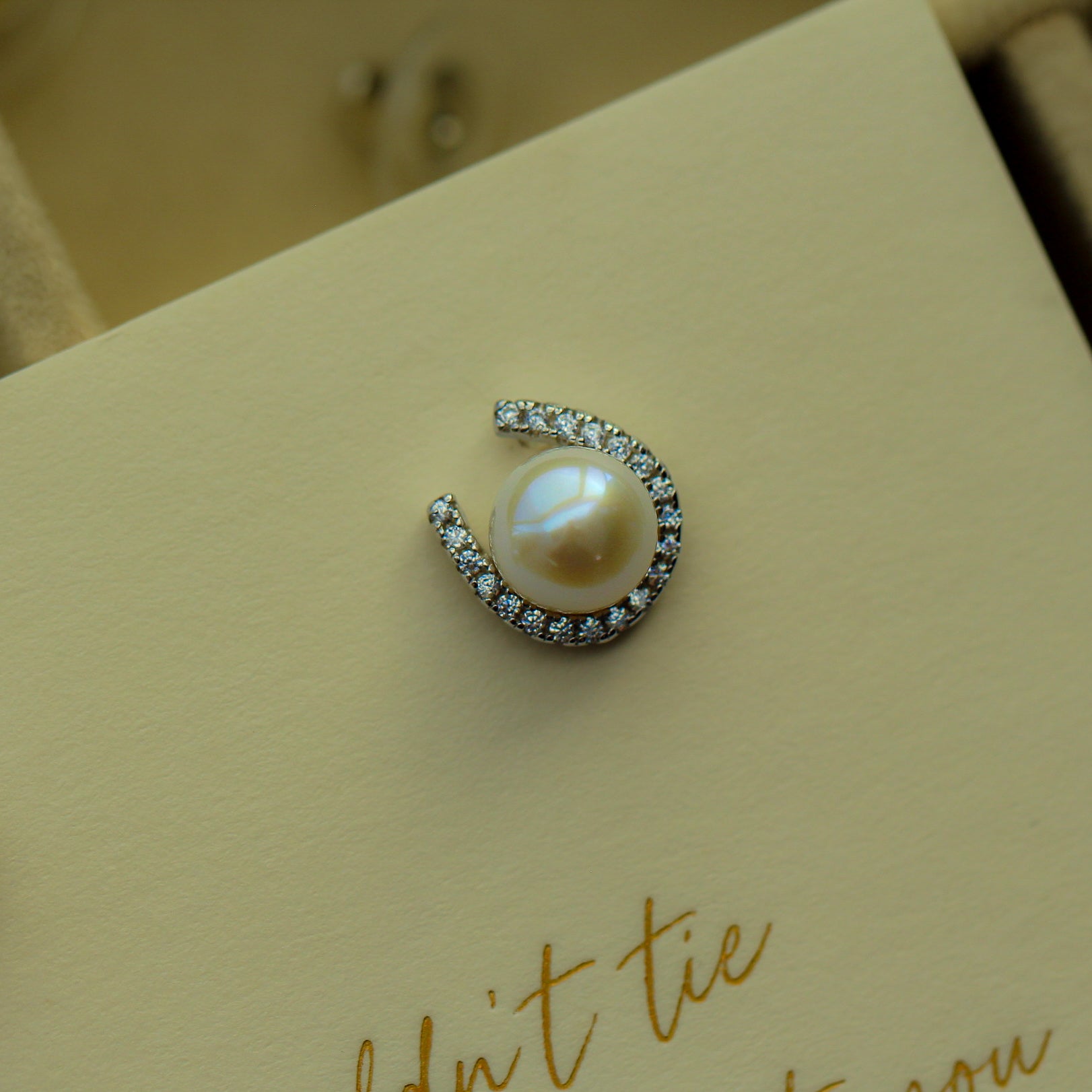 Lucky Horseshoe Pearl Earrings