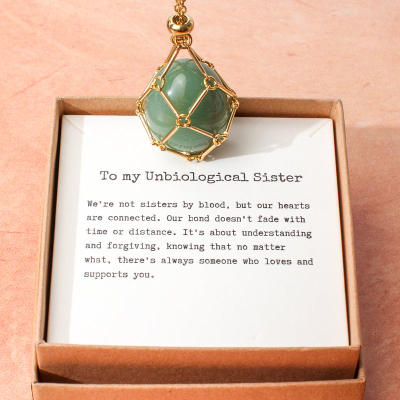 Unbiological Sister - Crystal Holder Necklace