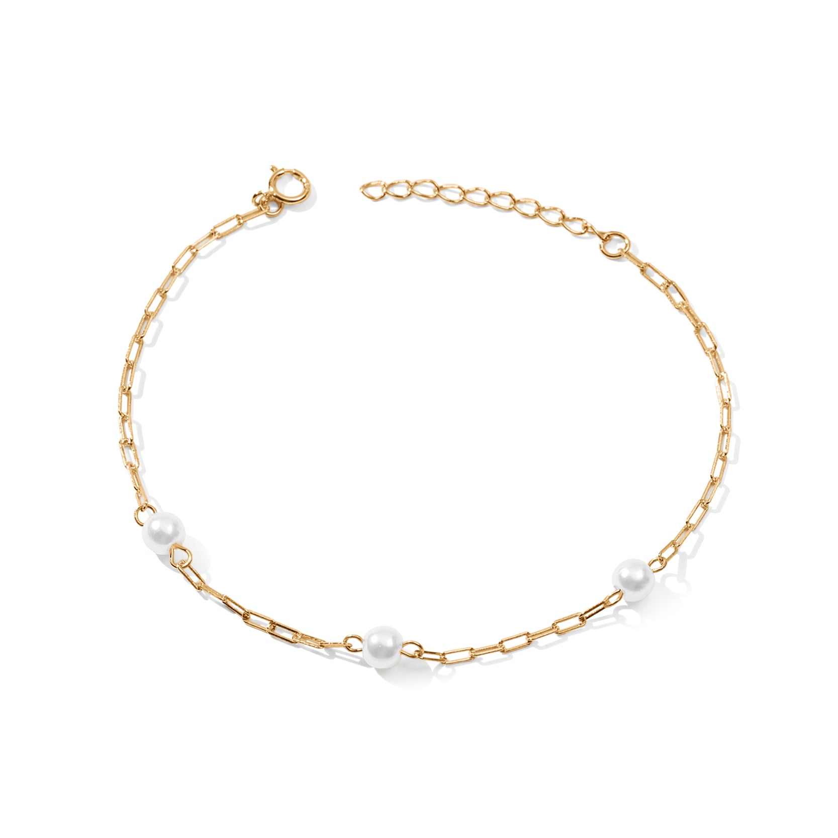 Dainty Trio Pearl Bracelet