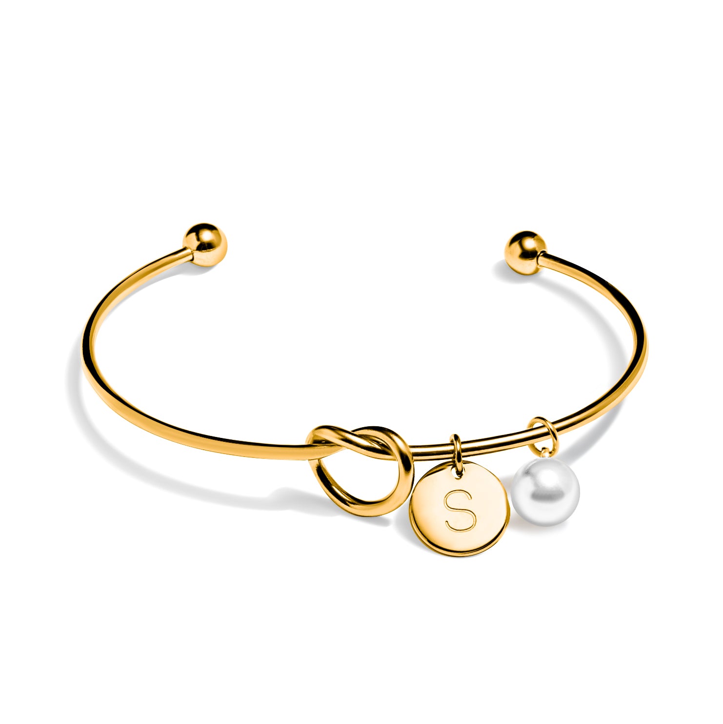 "Tie The Knot" - Pearl Bangle