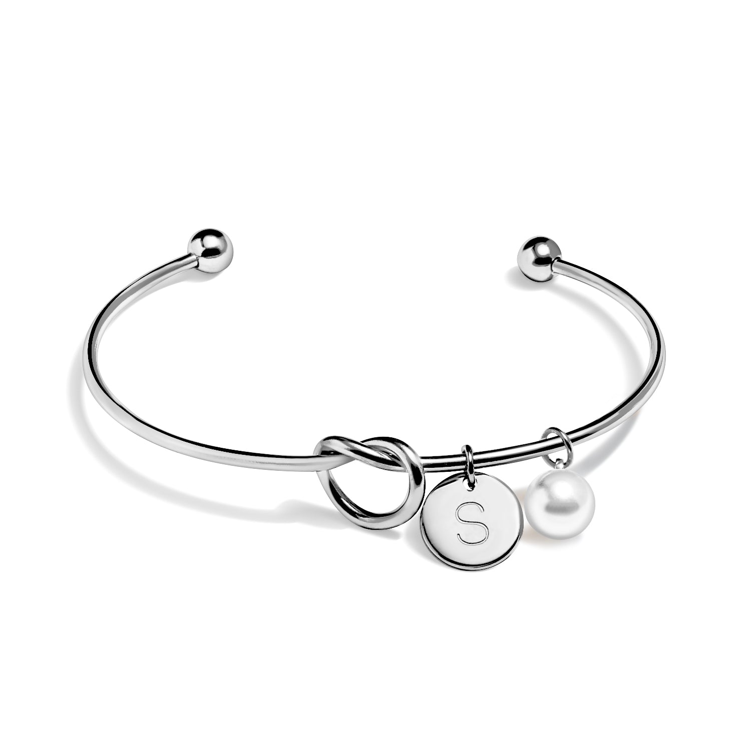 "Tie The Knot" - Pearl Bangle