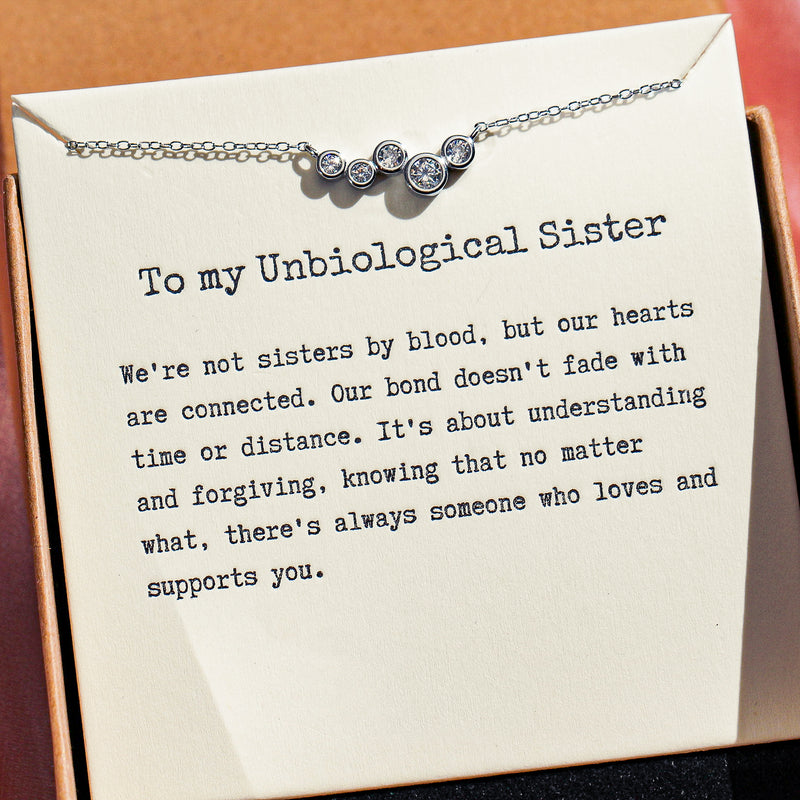 To My Unbiological Sister - Moissanite Necklace
