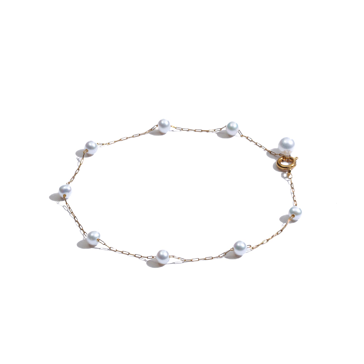 Dainty Clip Pearl Bracelet