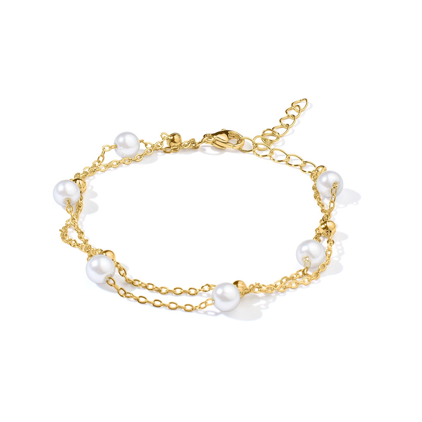 Dotted Layered Pearl Bracelet