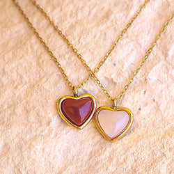 Carnelian Heart Necklace