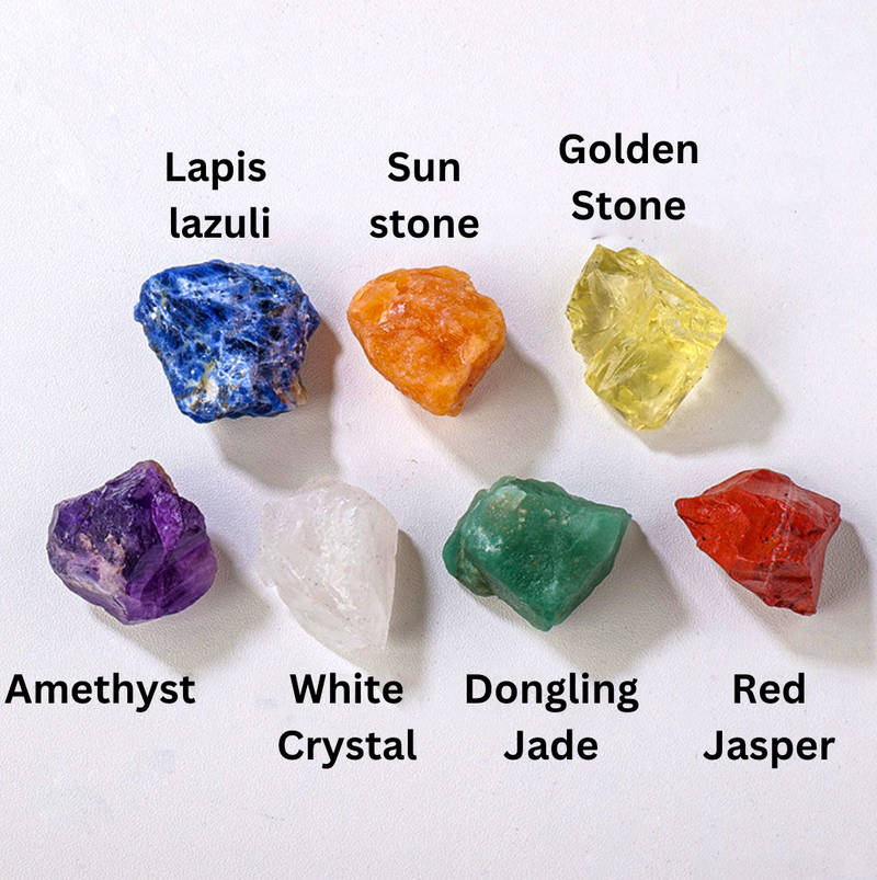 Small Rainbow Raw Crystal Pack (Fits Necklace)